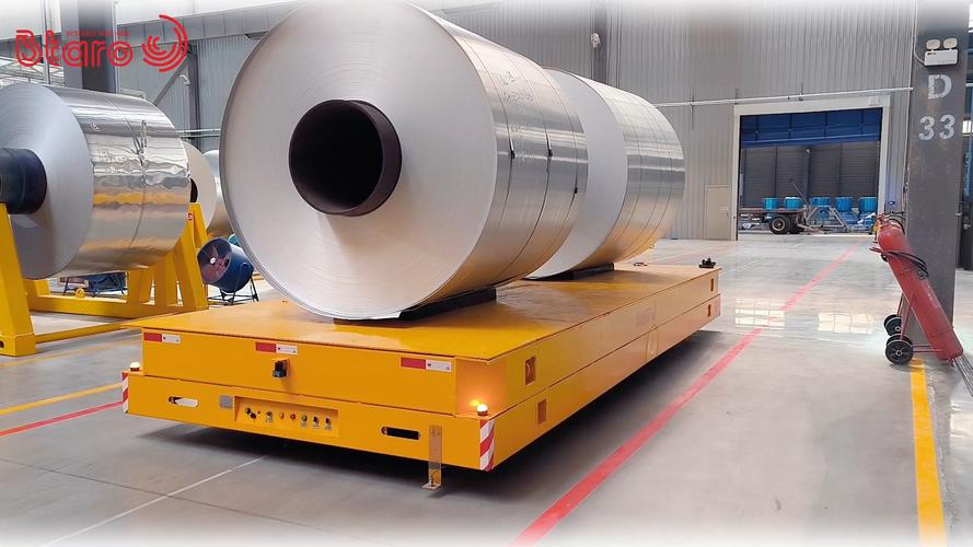 無軌電動平車在工廠鋼卷料運輸與倉儲服務中的應用與優(yōu)勢